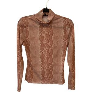 AFRM Snake Print Blouse in Brown and Tan